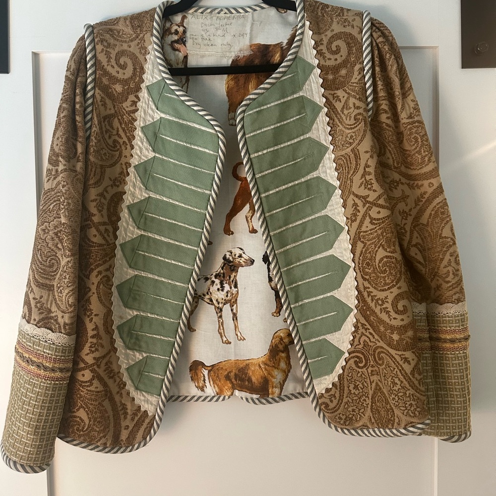 Alix Of Bohemia Gold Brocade Jacket with Custom Lining